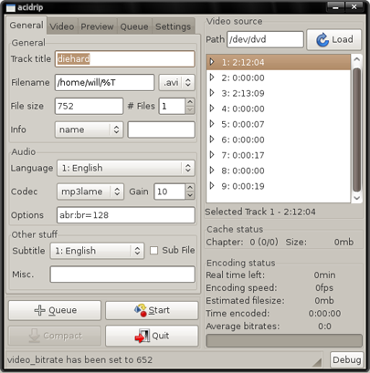 AcidRip screenshot