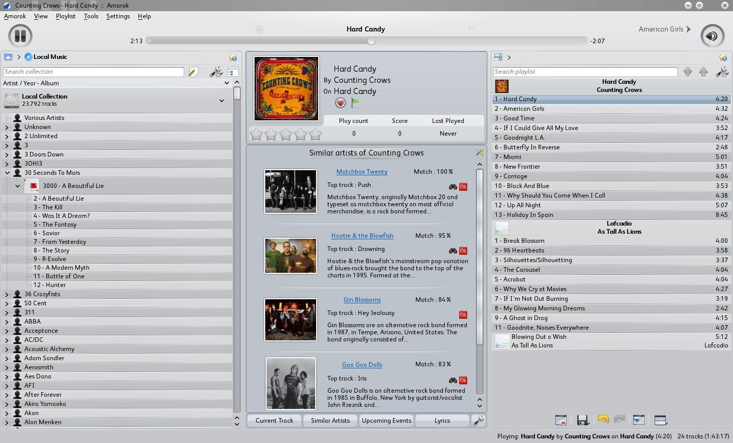 Amarok 2.3.1 screenshot