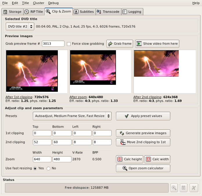 DVD::Rip clip zoom screenshot